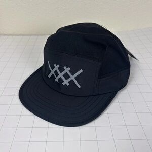 NEW RHONE XXX 5 Panel Strapback Cap Hat Running Gym Athletic Black NWT